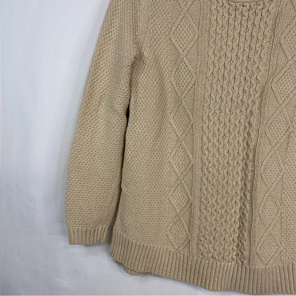 KAREN SCOTT Crew Neck Sweater Tan and Gold Size Medium - Picture 3 of 7